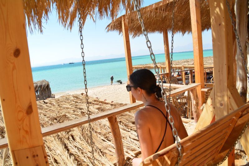 Hurghada beach scene in Egypt vacations from USA